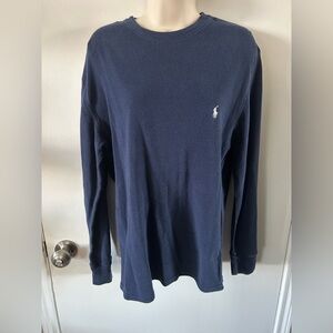Polo by Ralph Lauren Men's Dark Blue Long Sleeve Tee M